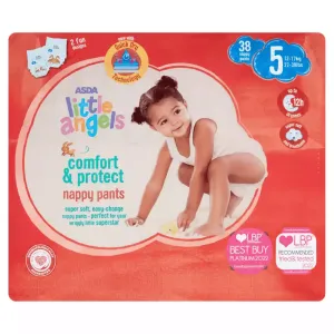 ASDA Little Angels Comfort & Protect 5 38 Nappy Pants