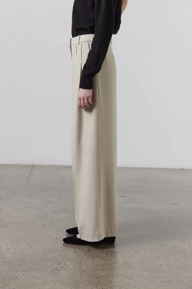 Ava Wide Leg Pant Fawn