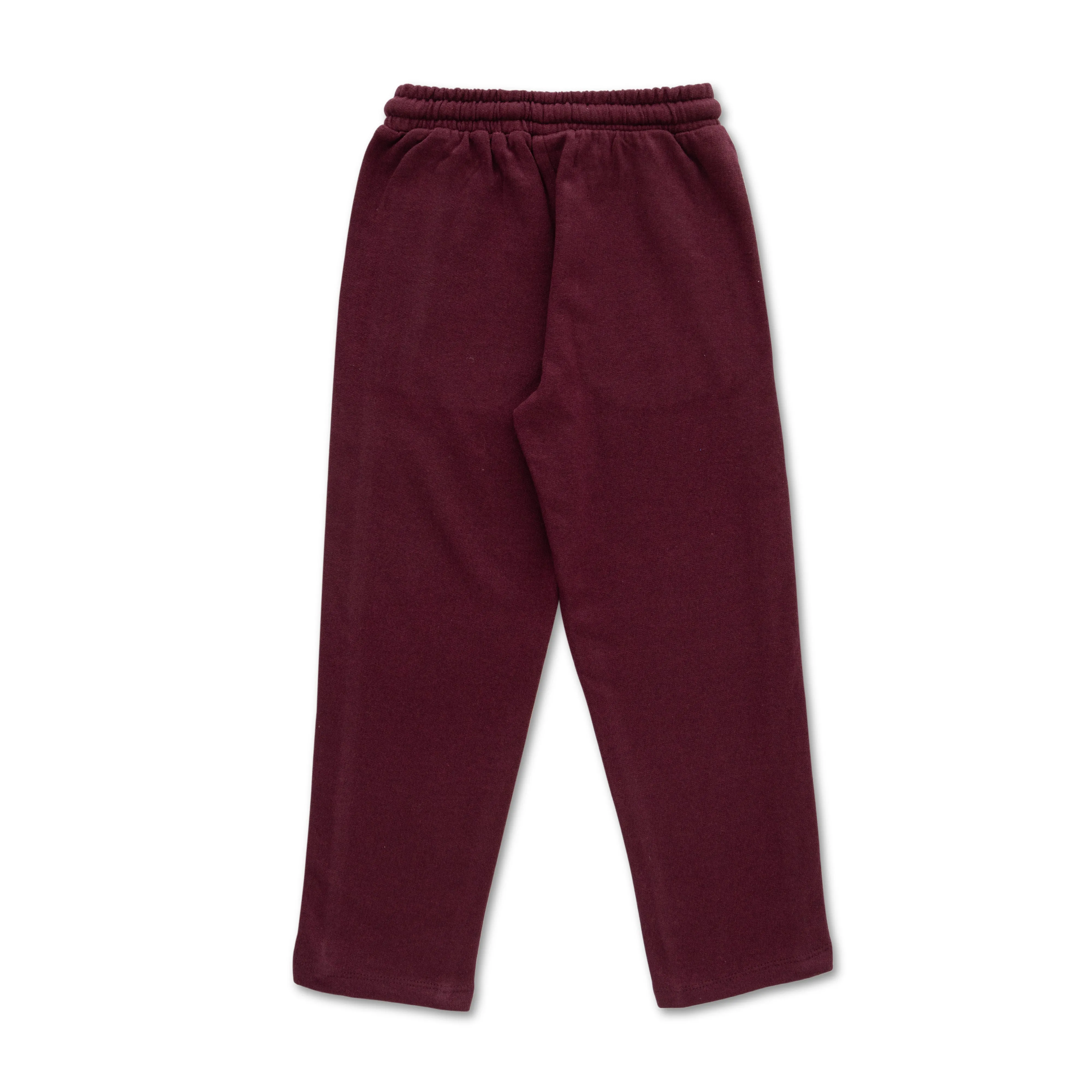 Boys' Maroon Track Pants with Contrast Piping