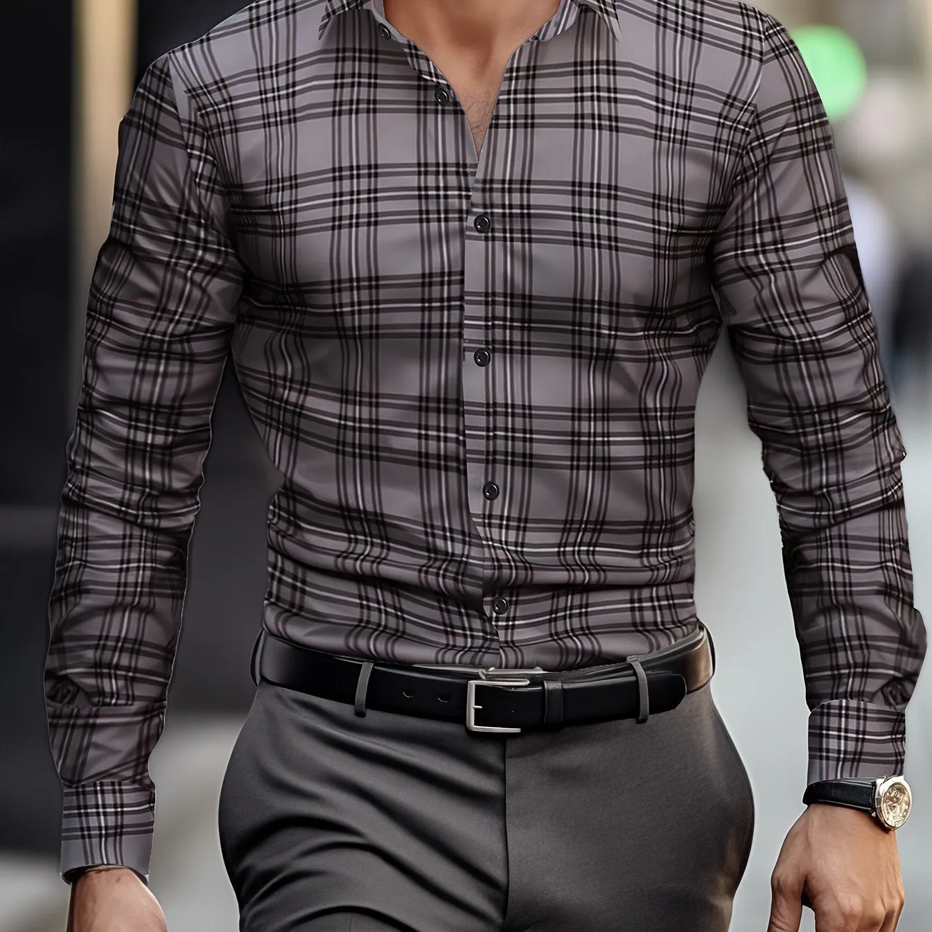 CHARVIX | Classic Checkered Formal Shirt