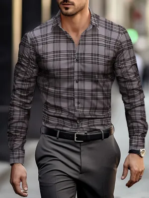 CHARVIX | Classic Checkered Formal Shirt