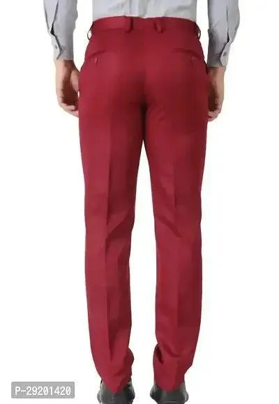 Classic Maroon Polycotton Formal Trouser for Men