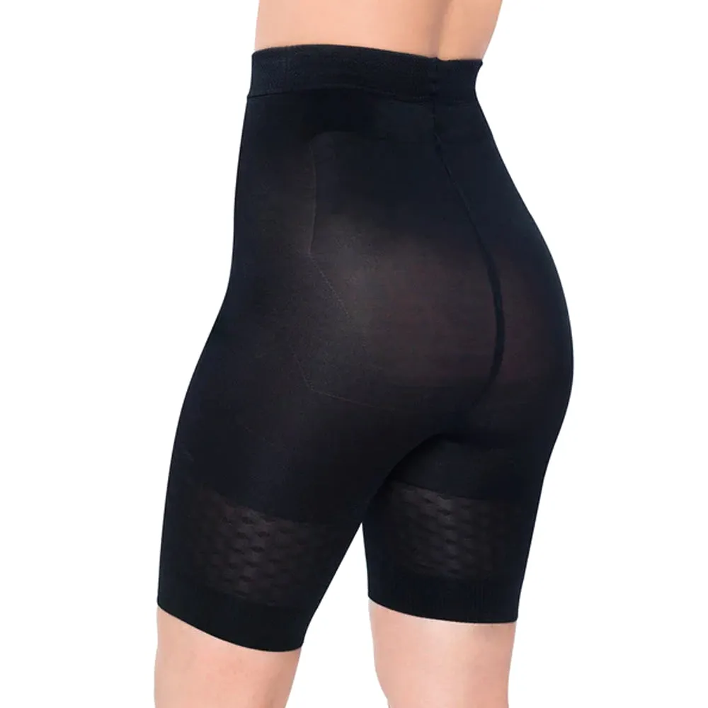 Comfia Shapewear Shorts - Seamless Comfort and Slimming Support (Medium, Black)