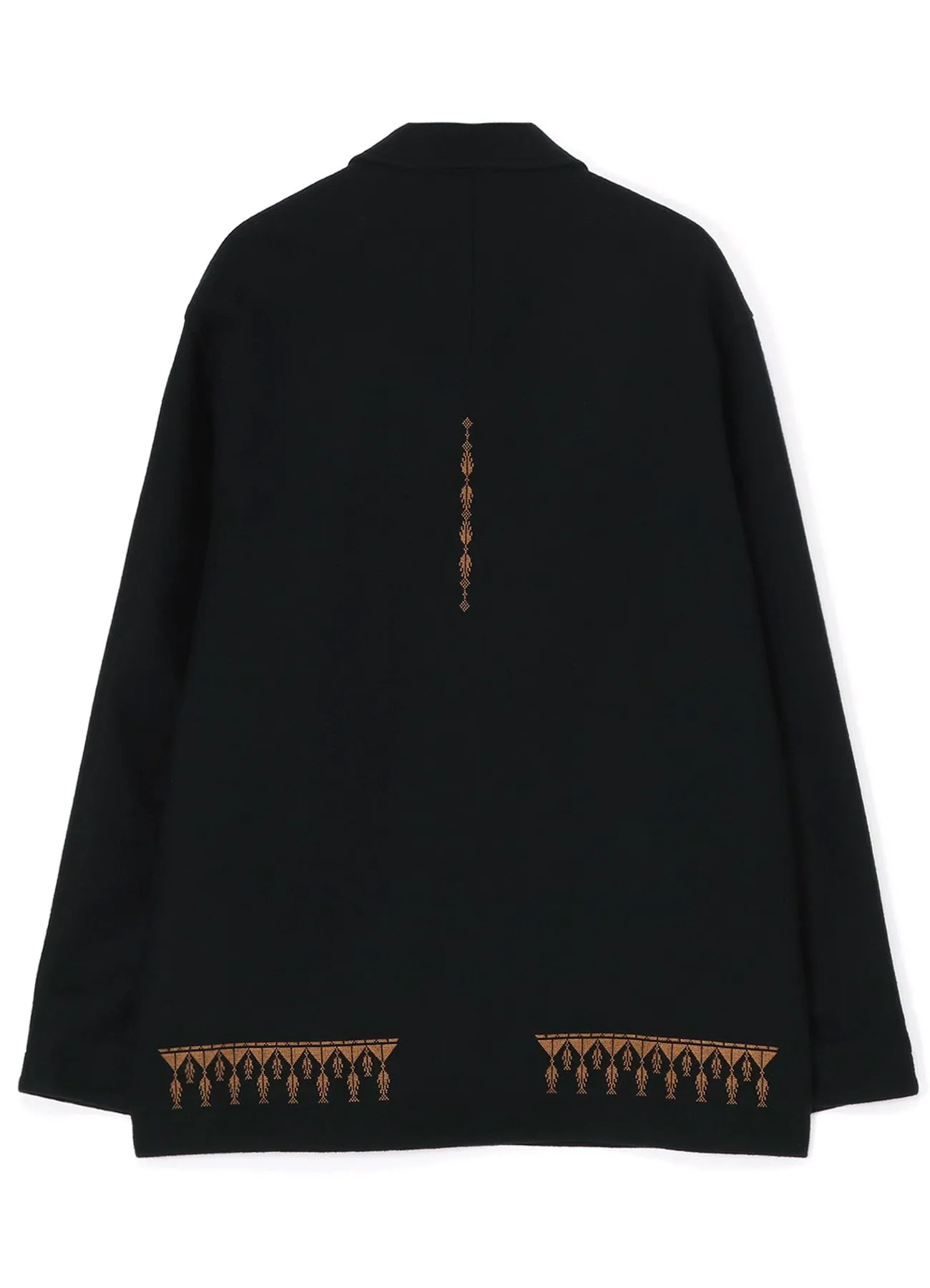 COMPRESSED JERSEY ETHNIC EMBROIDERED BLOUSON