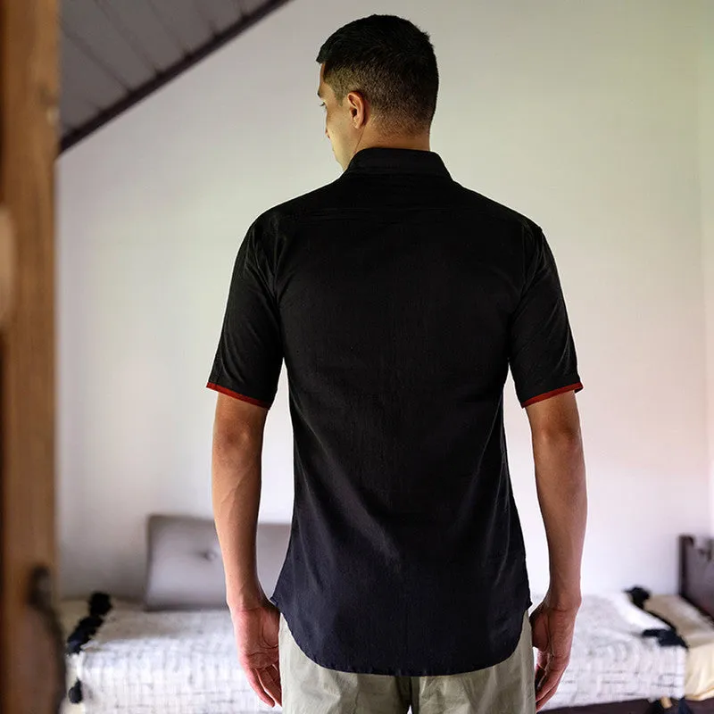 Cotton Shirt For Men | Regular Fit | Black
