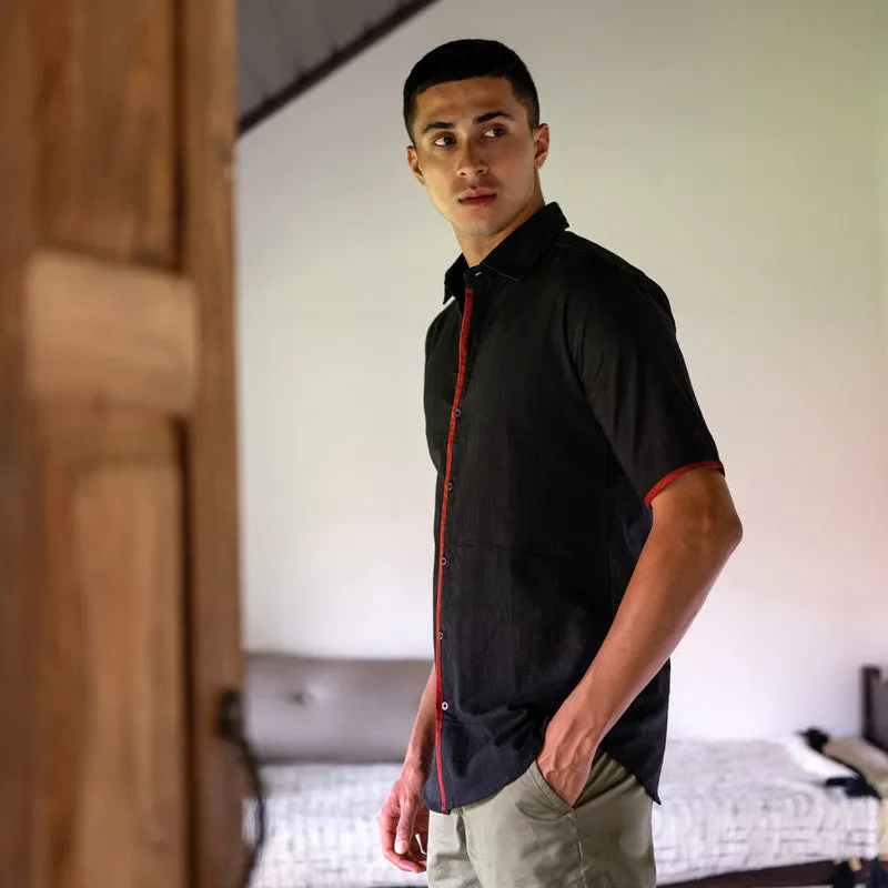 Cotton Shirt For Men | Regular Fit | Black