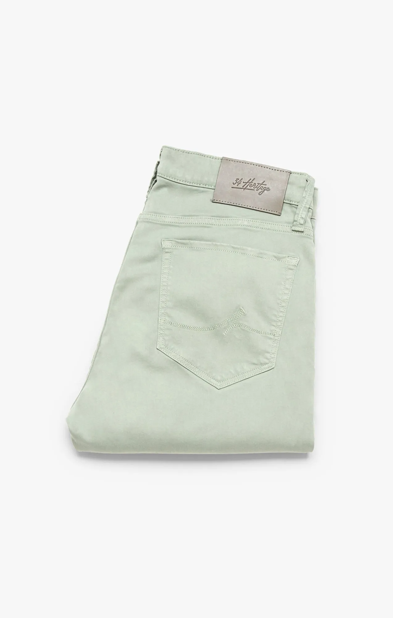 Courage Straight Leg Pants In Iceberg Green Twill