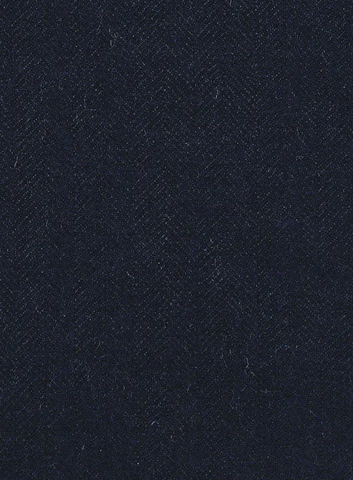 Deep Blue Herringbone Highland Tweed Trousers