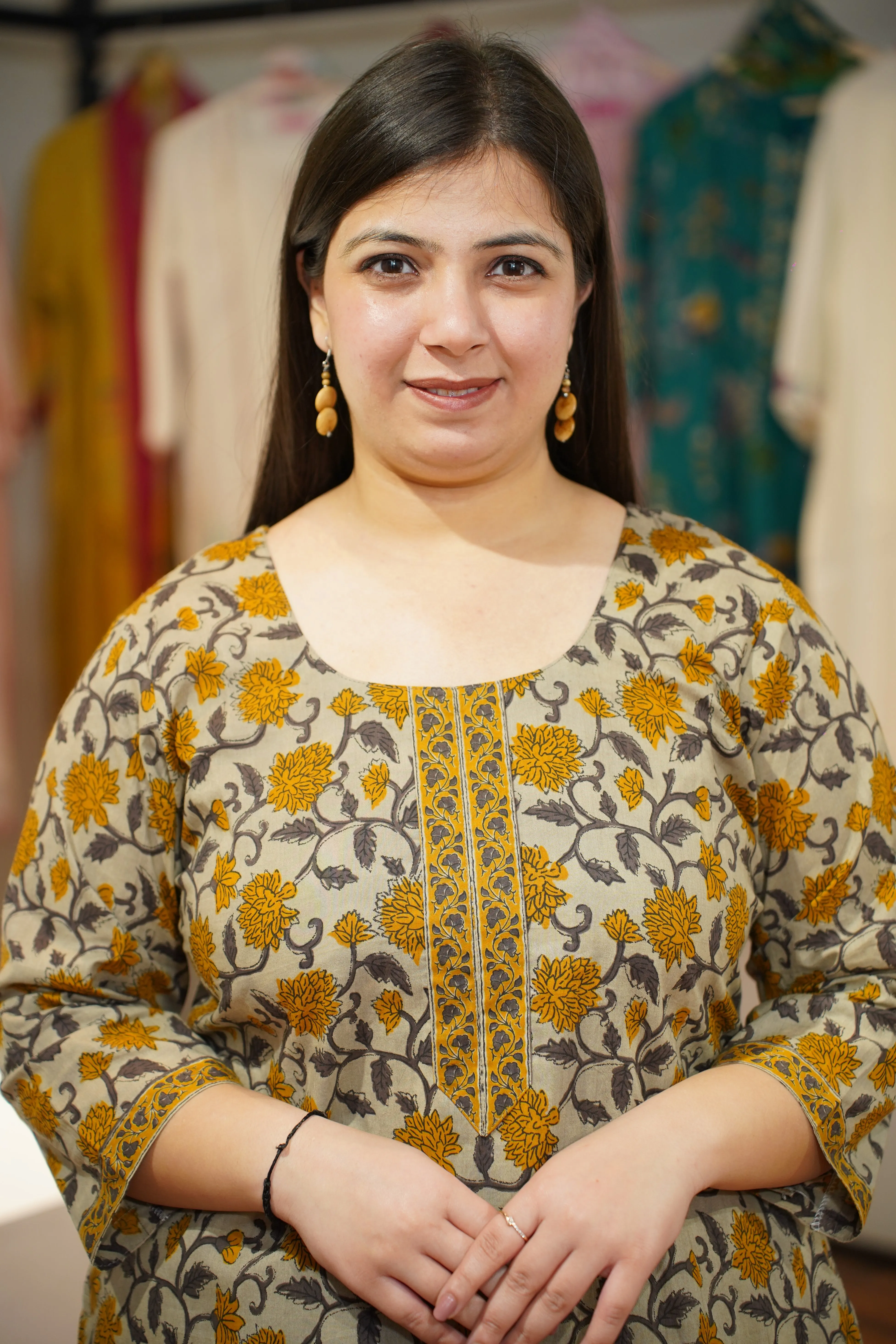 Earthy Brown Cotton Suit Set