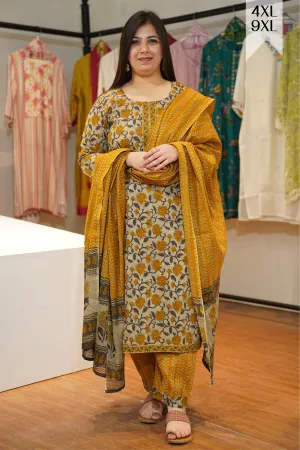 Earthy Brown Cotton Suit Set