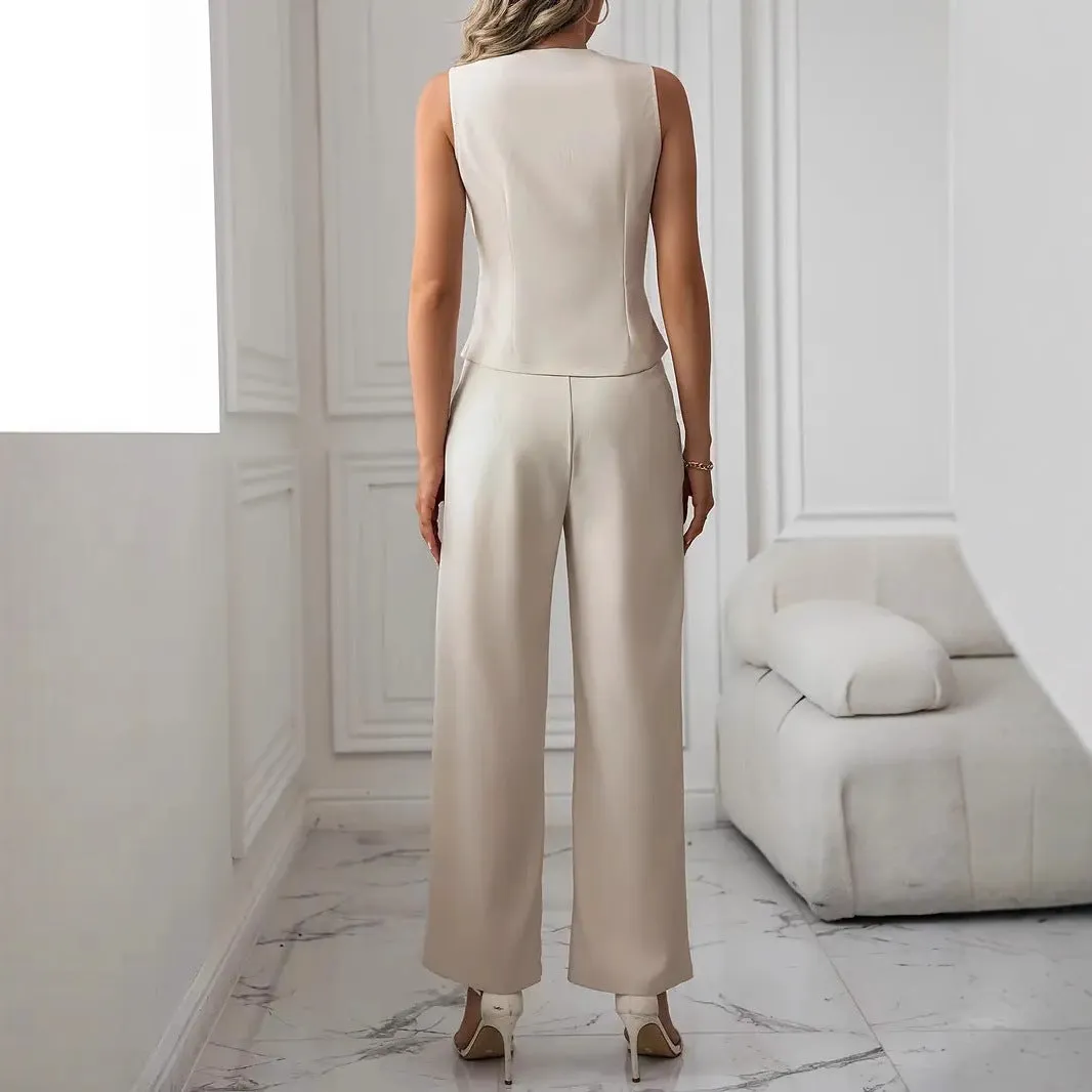 Fashion Casual Vest Pants Suit
