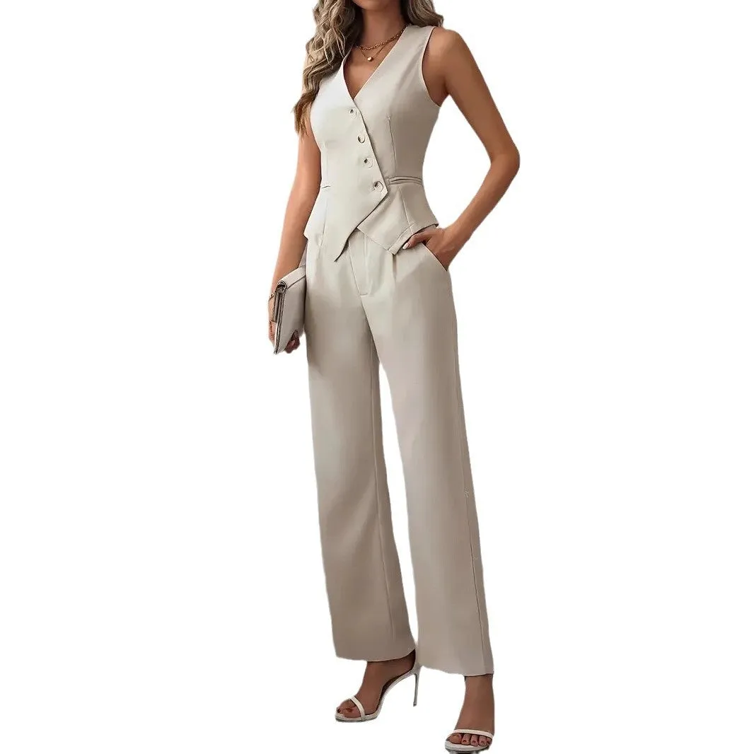Fashion Casual Vest Pants Suit