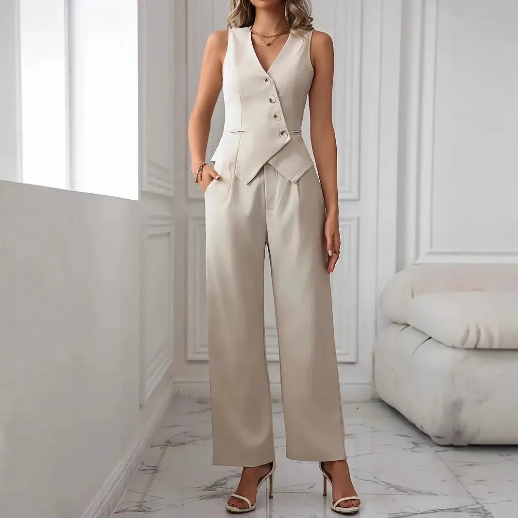 Fashion Casual Vest Pants Suit