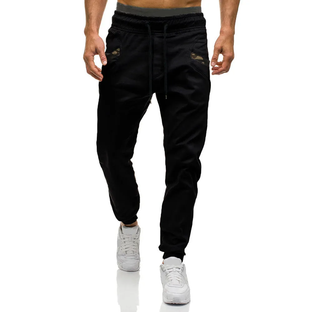 Fashion Men Gyms Pure color Pants Joggers