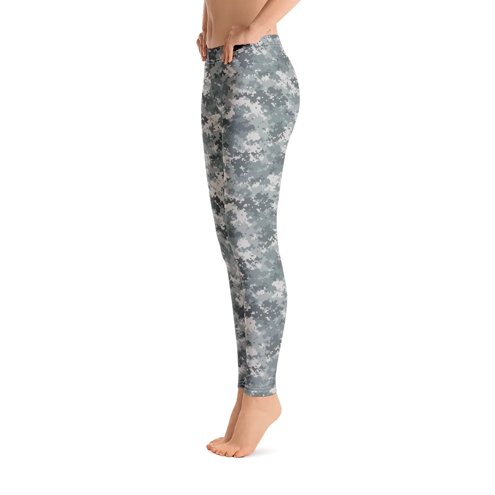 Grey Camo Pixel Leggings