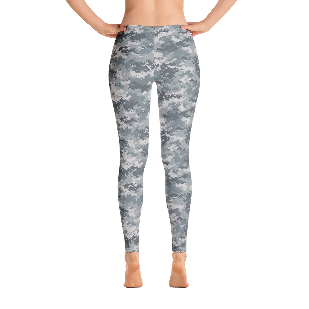 Grey Camo Pixel Leggings