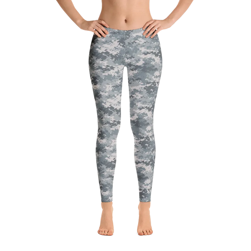 Grey Camo Pixel Leggings