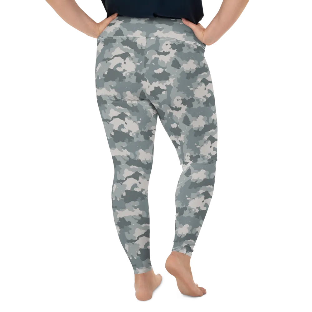 Grey Camo Plus Size Leggings
