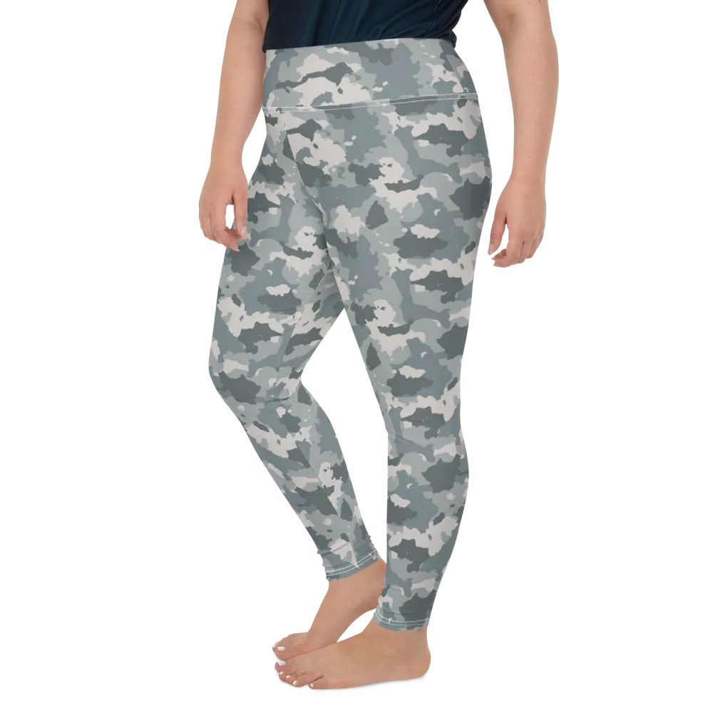 Grey Camo Plus Size Leggings