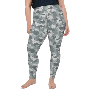 Grey Camo Plus Size Leggings