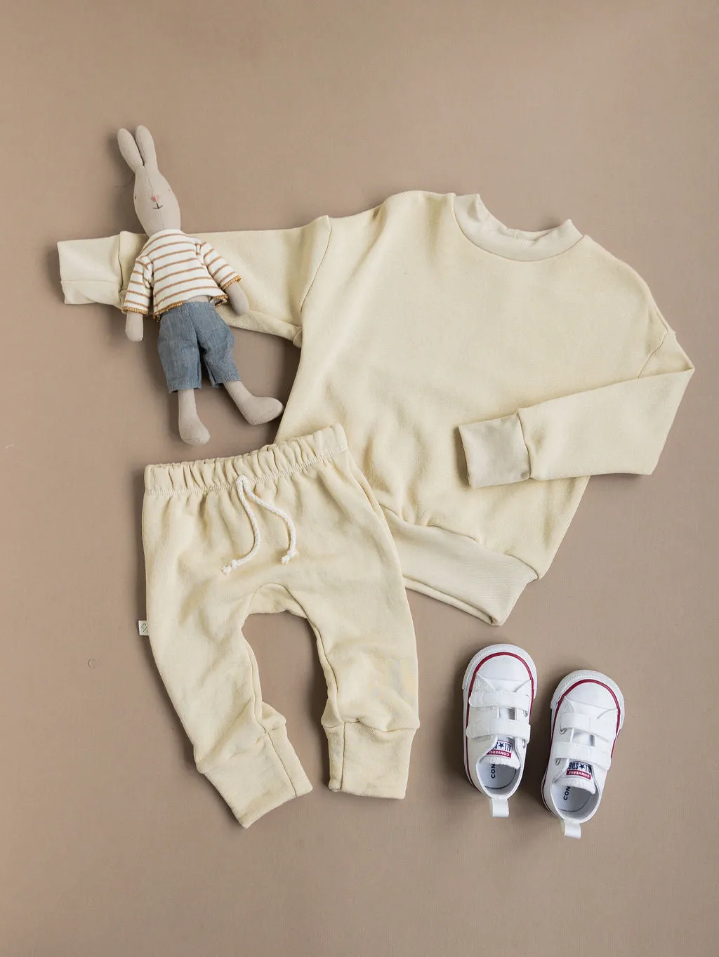 gusset pants CO - beige