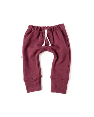 gusset pants CO - eggplant