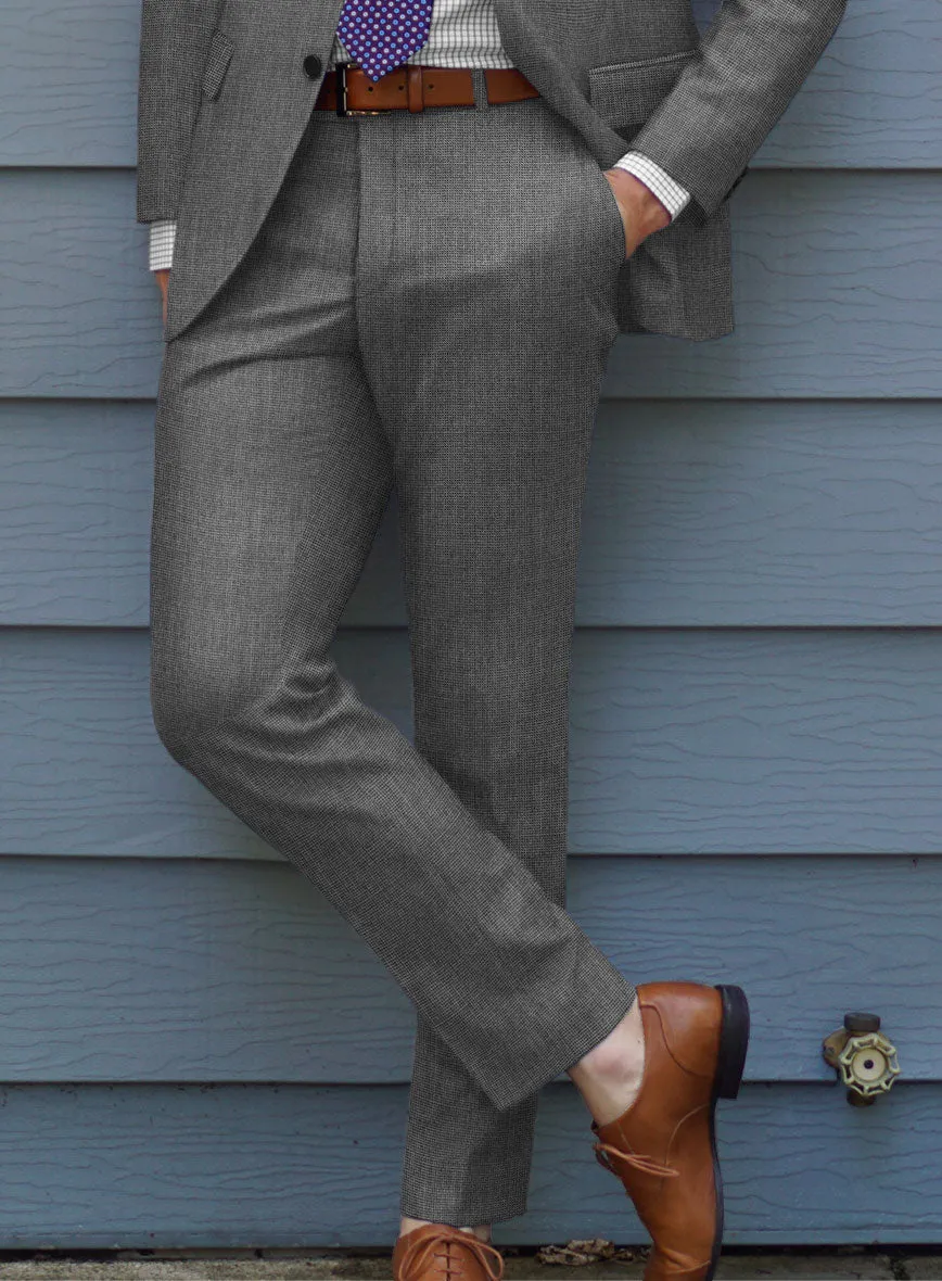 Hardy Minnis Gray Nailhead Wool Pants