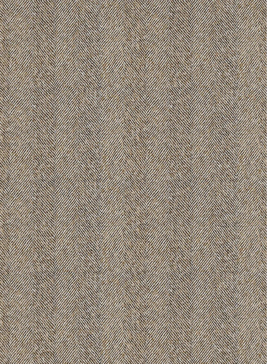 Italian Light Brown Herringbone Flannel Pants