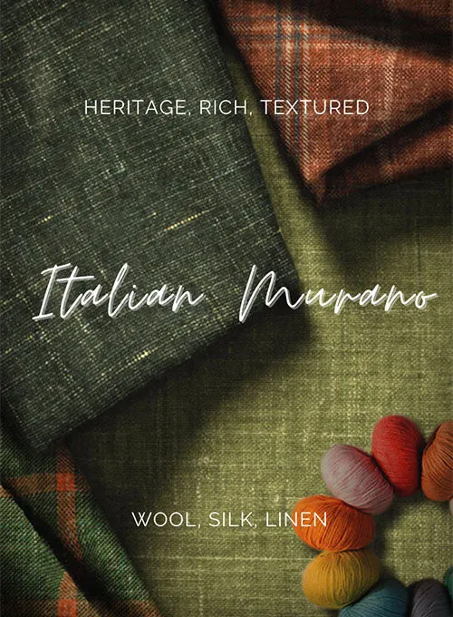 Italian Murano Brown Wool Linen Pants