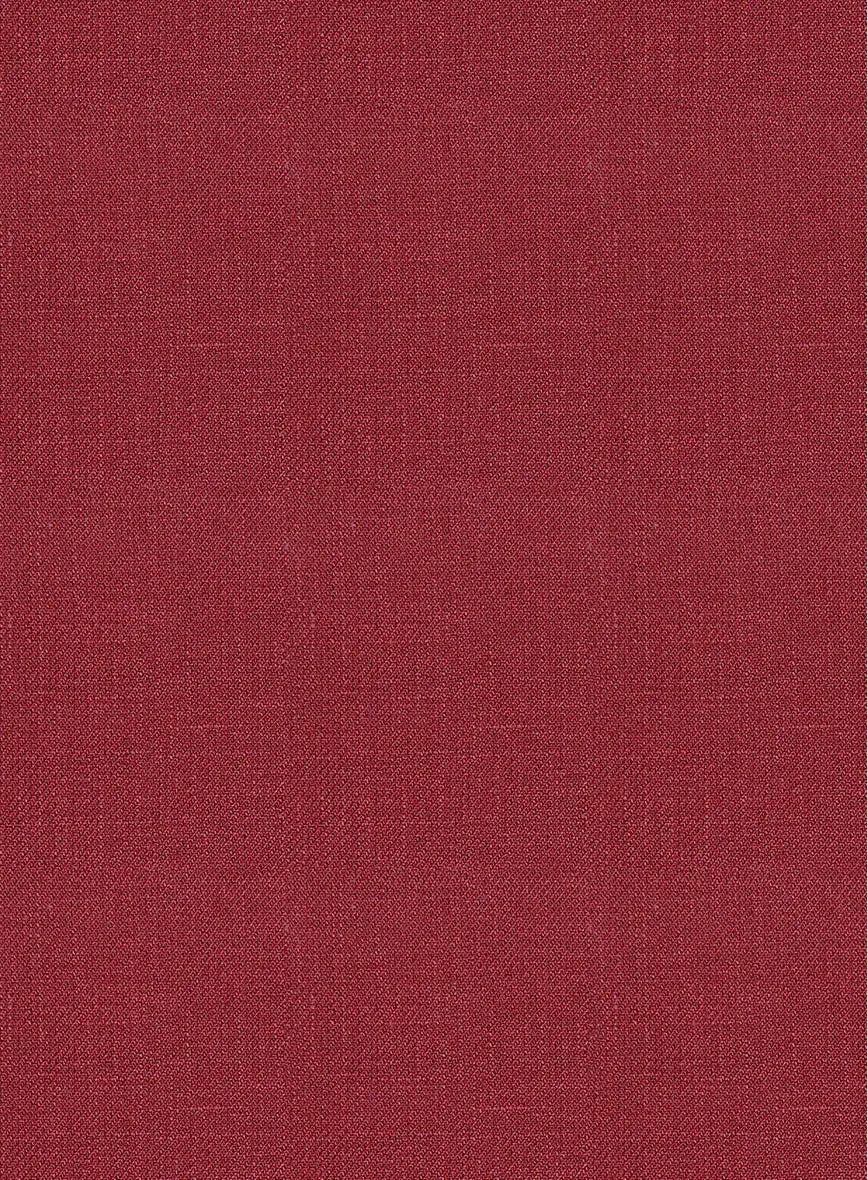 Italian Prato Burgundy Linen Highland Trousers