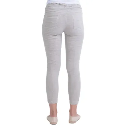 Italian Stretch Sequenced Pants - Sabbia