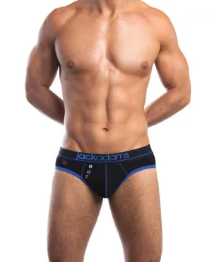 Jack Adams Navy Brief Black-blue Sm