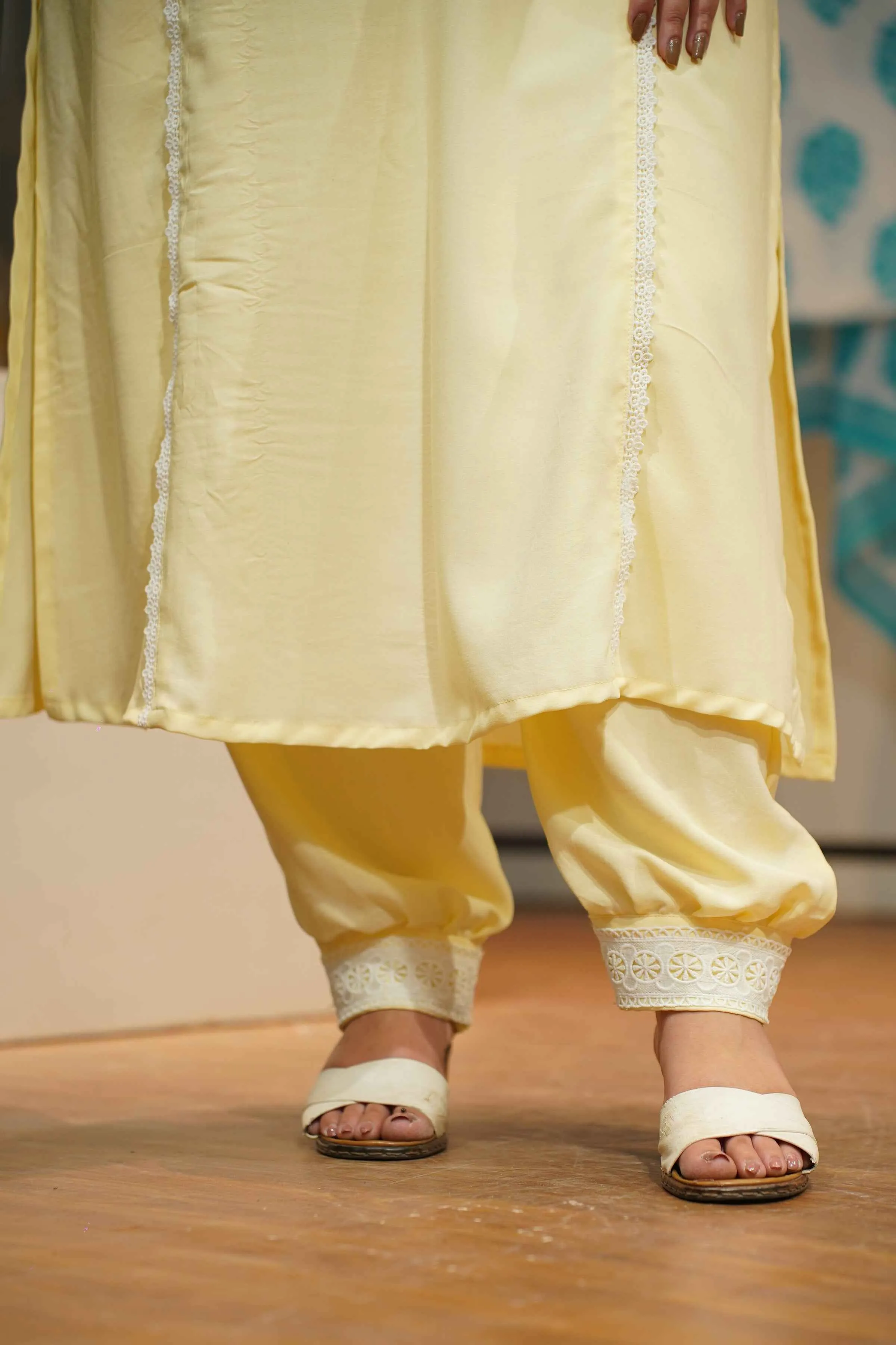 Lemon Sorbet Lacework Suit Set