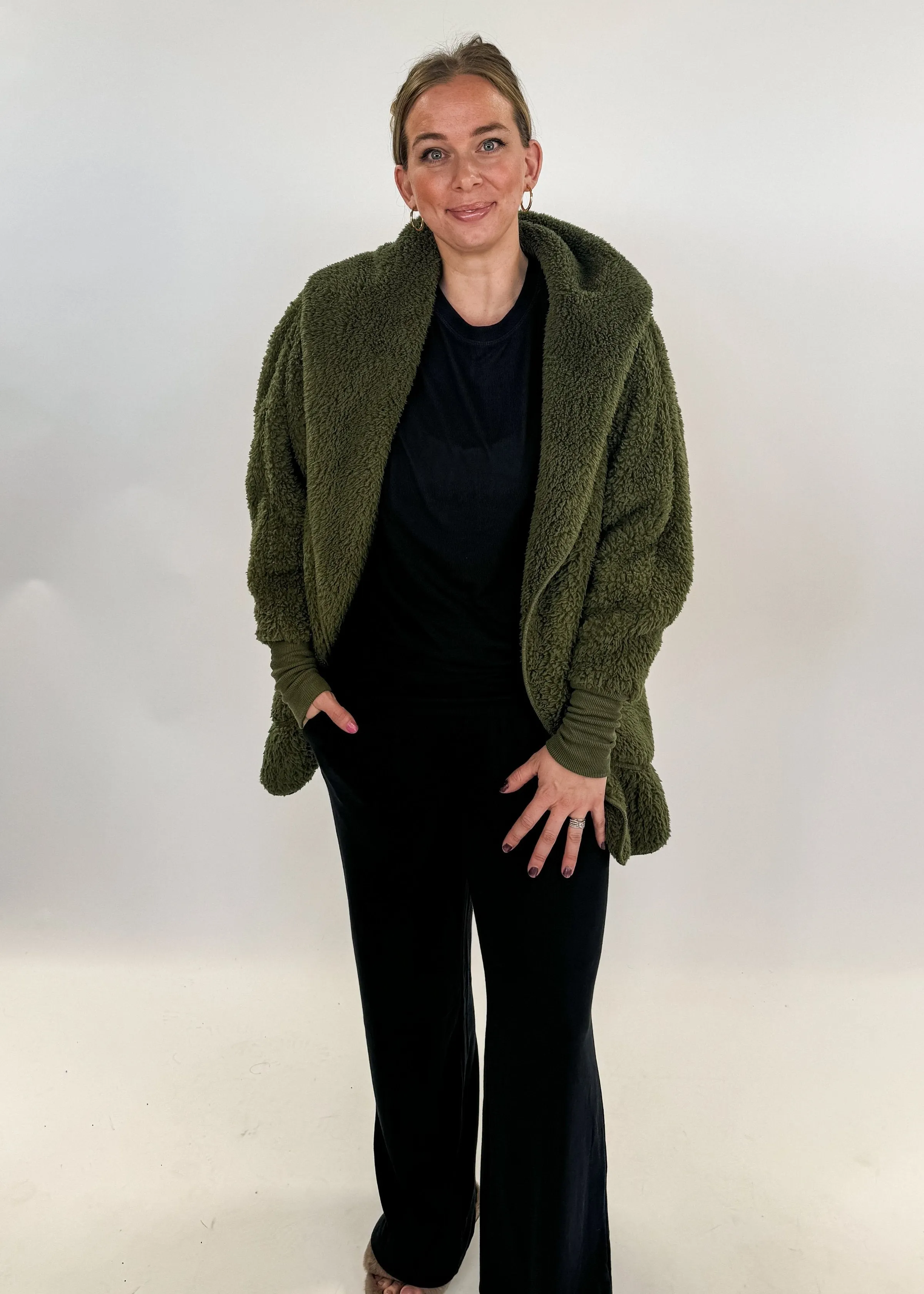 Lounge Set Dolman Top/Wide Leg Pant Black
