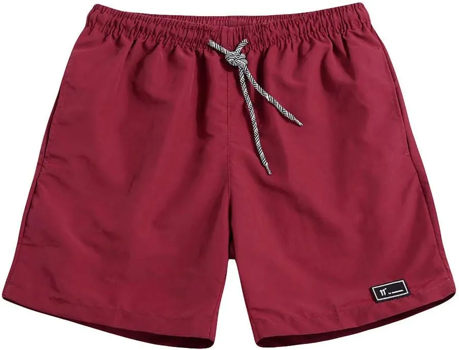 Men's Board Shorts and Fitness Sports Plus Size Five Quick Drying Beach Pants Shorts with Zipper Pockets Beach