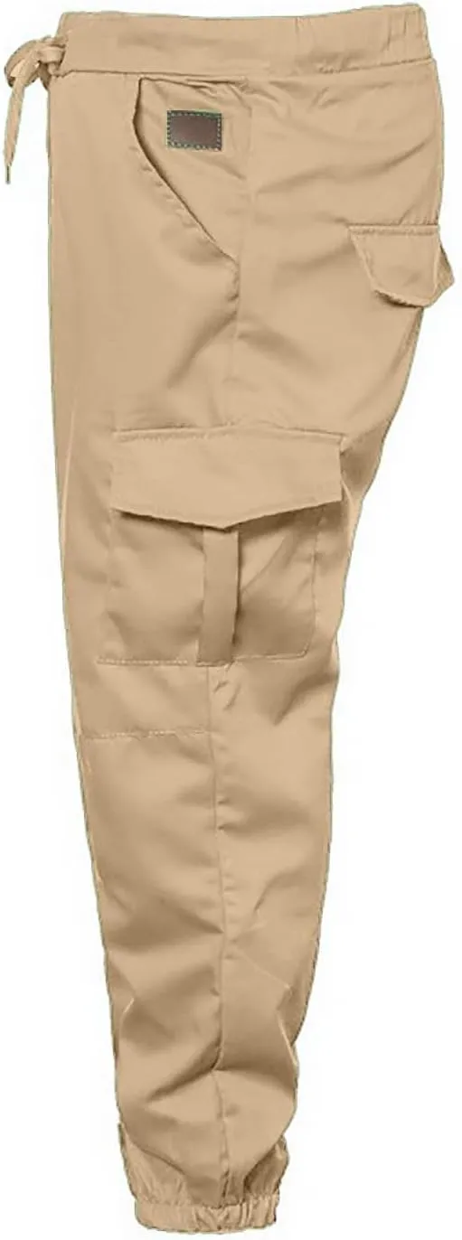 Mens Cargo Sweatpants Slim Fit with Pockets Workout Gym Lightweight Sweat Pants Elastic Waist Sweat Pants Trouser