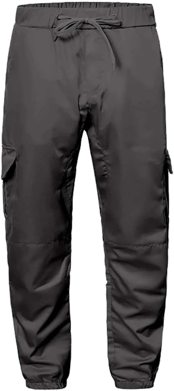 Mens Cargo Sweatpants Slim Fit with Pockets Workout Gym Lightweight Sweat Pants Elastic Waist Sweat Pants Trouser