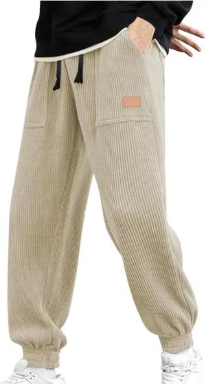 Mens Pants Athletic Fit Stretch Drawstring Elastic Casual Workout Pants Fashion Cinch Bottom Baggy Jogger Pants