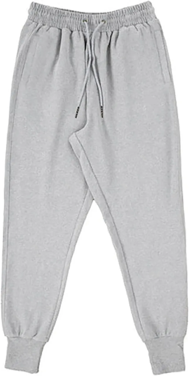 Mens Slim Fit Sweatpants Casual Elastic Waist Active Jpggers Trousers with Pockets Cinch Bottom Tapered Track Pants