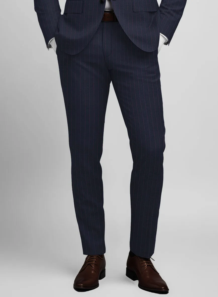Napolean Abelino Stripe Blue Wool Pants