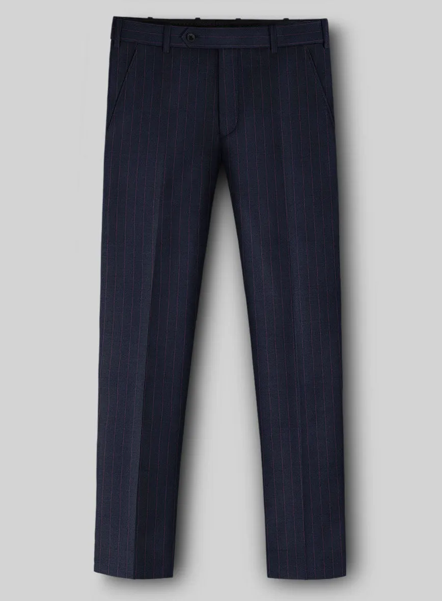 Napolean Abelino Stripe Blue Wool Pants