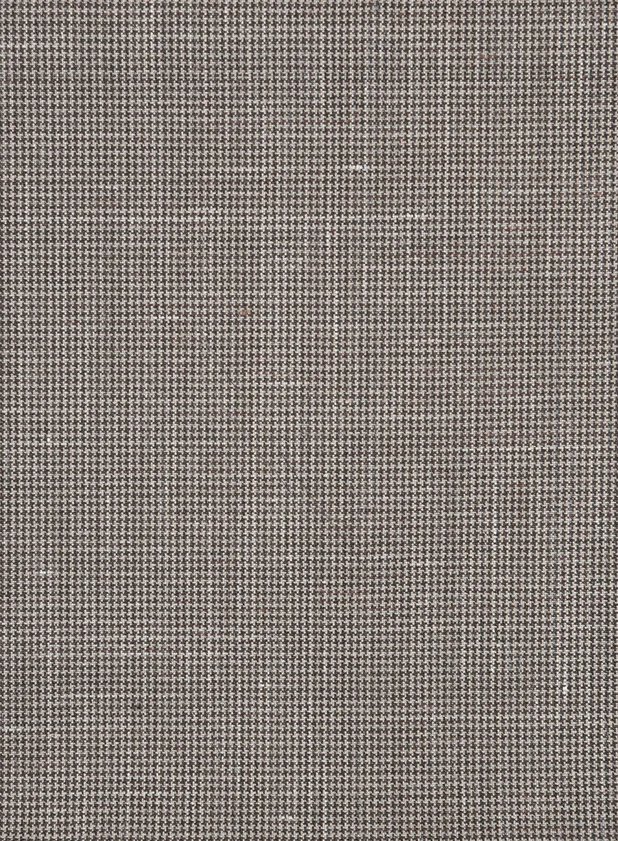 Napolean Costa Mini Houndstooth Brown Wool Pants