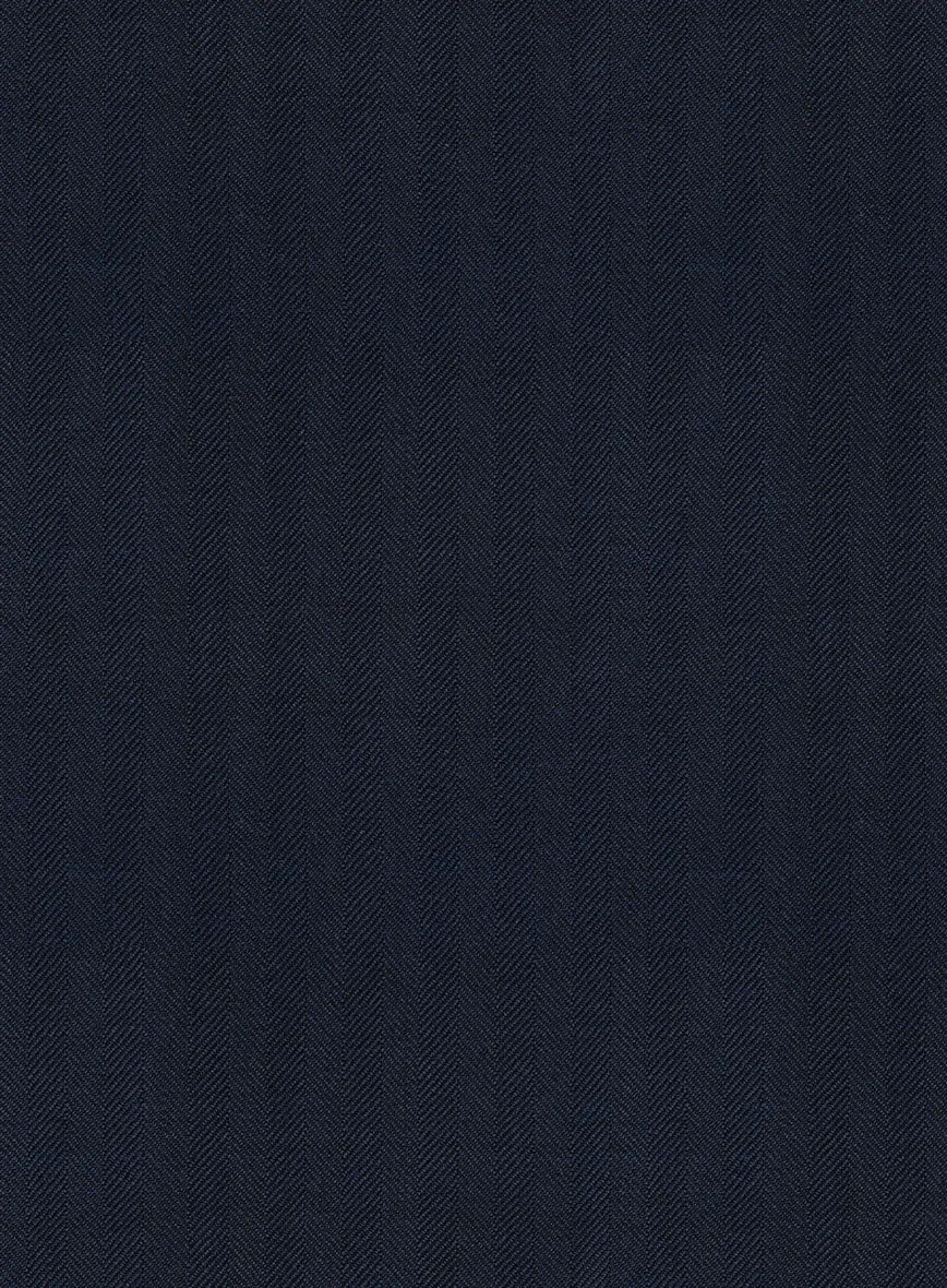 Napolean Navy Herringbone Wool Pants