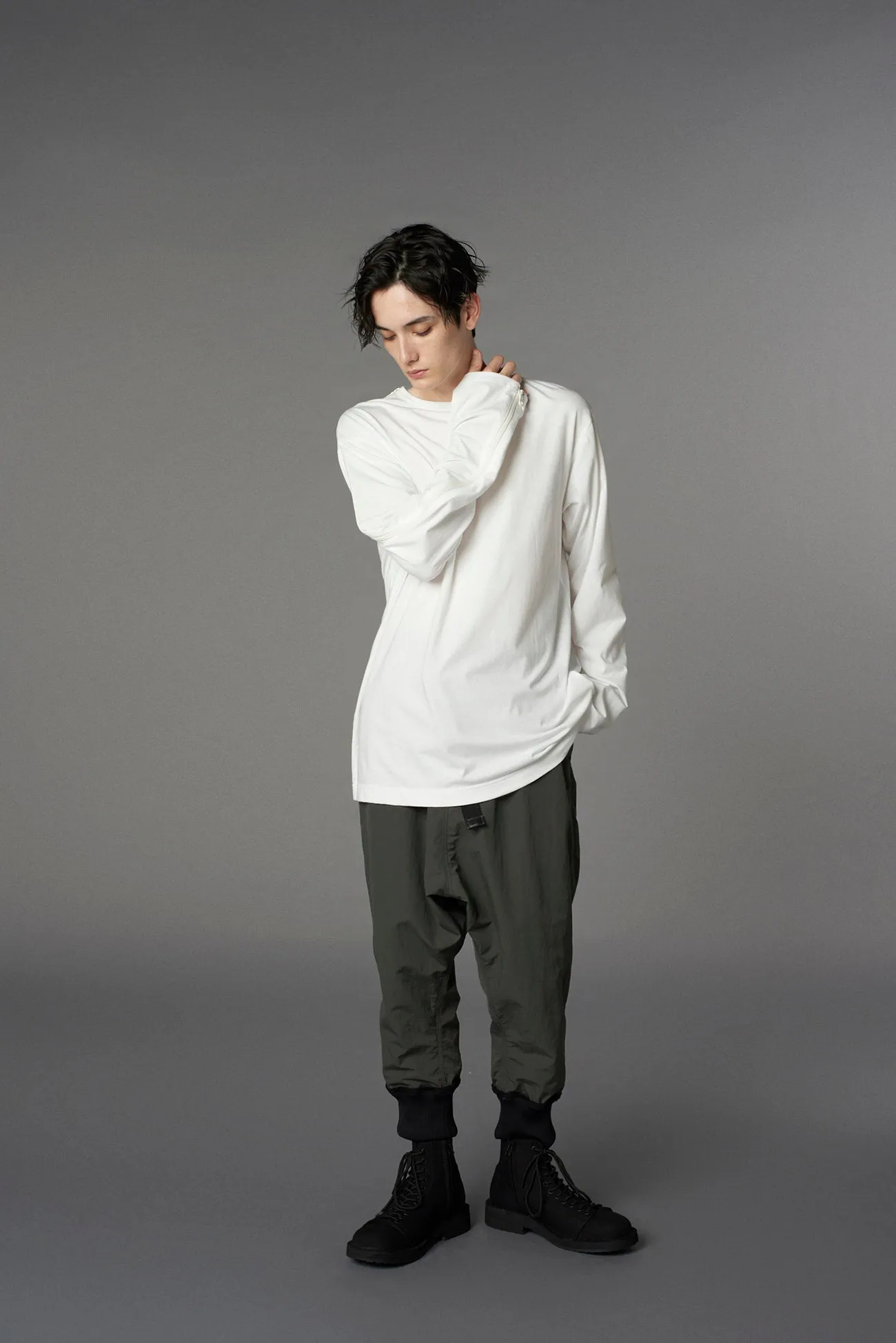 RECYCLED NY TASSAR RIBBED HEM SAROUEL PANTS