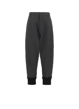 RECYCLED NY TASSAR RIBBED HEM SAROUEL PANTS