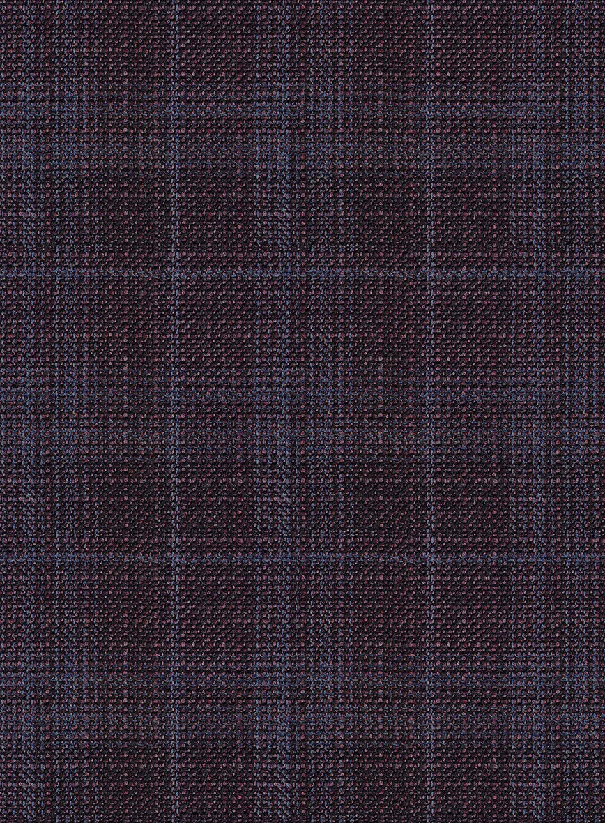 Reda Delgue Purple Checks Wool Pants