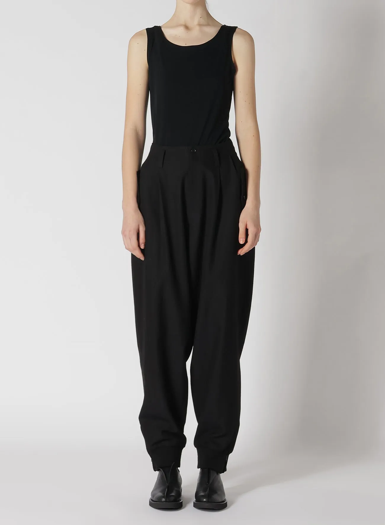 RY/W GABARDINE RIB SLEEVE PANTS