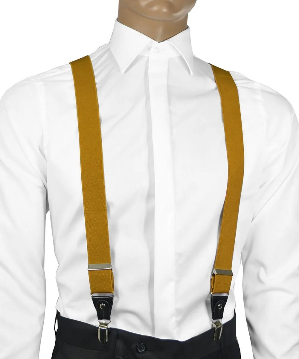 Solid Curry Men's Suspenders