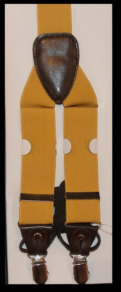 Solid Curry Men's Suspenders