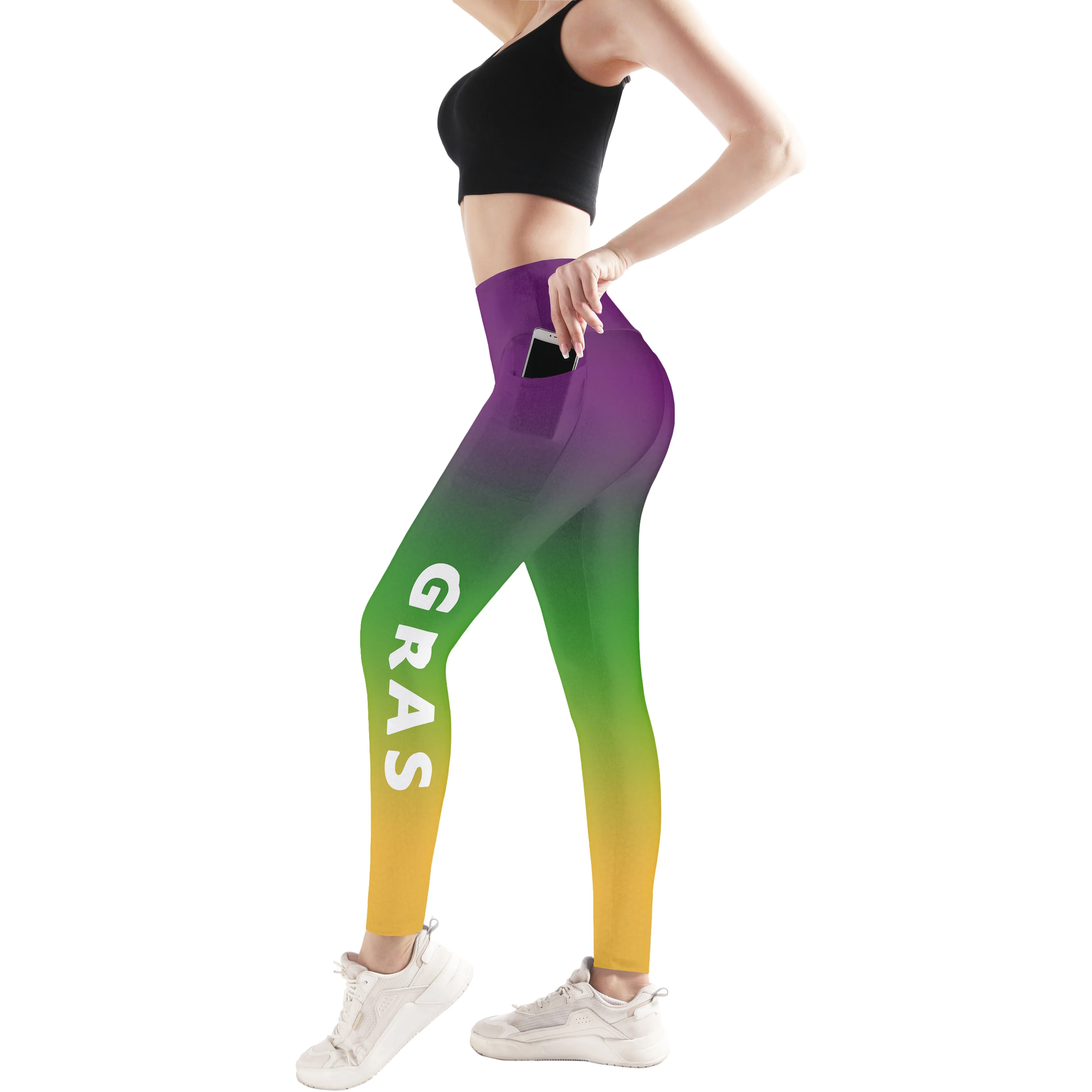 Spandex Leggings Adult - MARDI GRAS